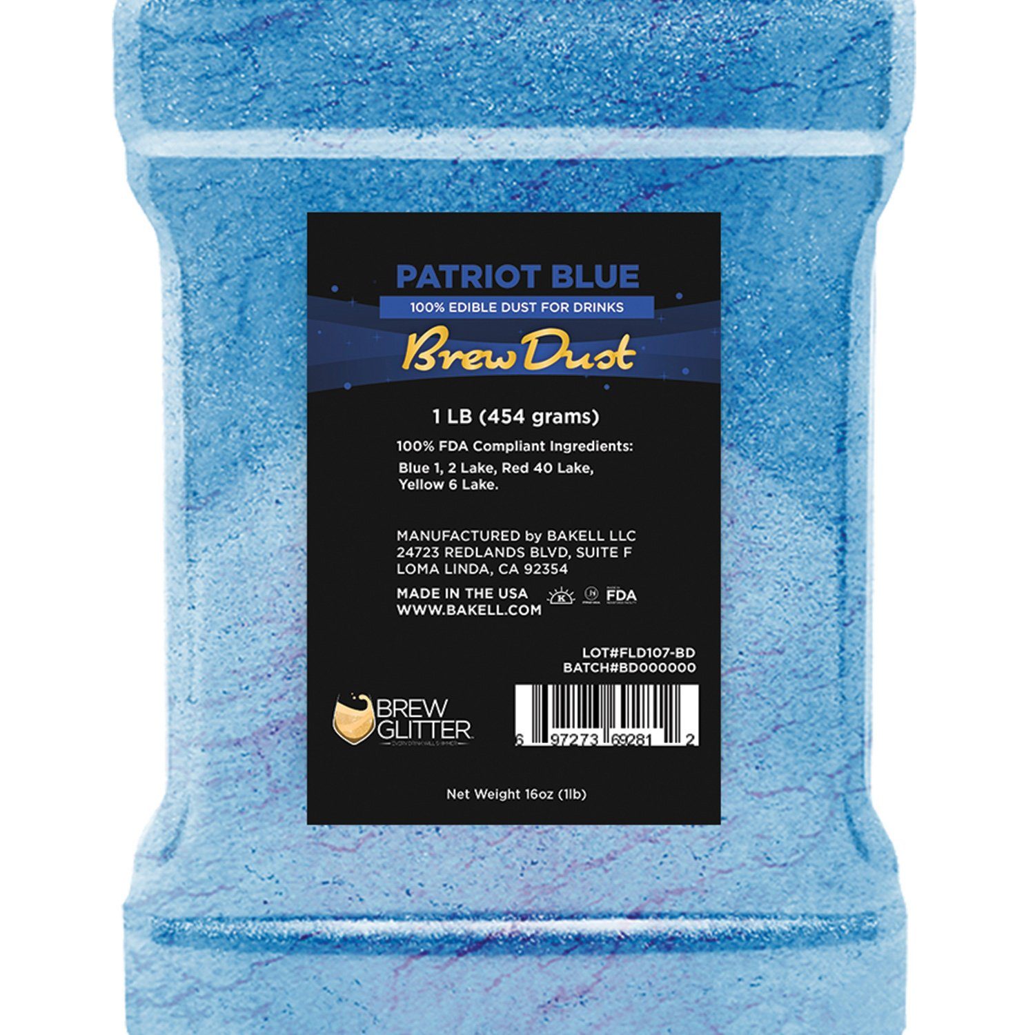 Patriot Blue Edible Pearlized Brew Dust | Bulk Sizes-Brew Glitter®