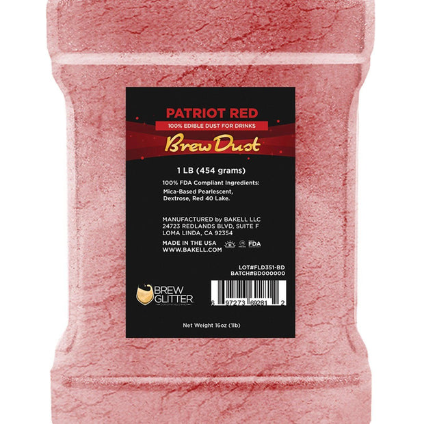 Patriot Red Edible Pearlized Brew Dust | Bulk Sizes-Brew Glitter®
