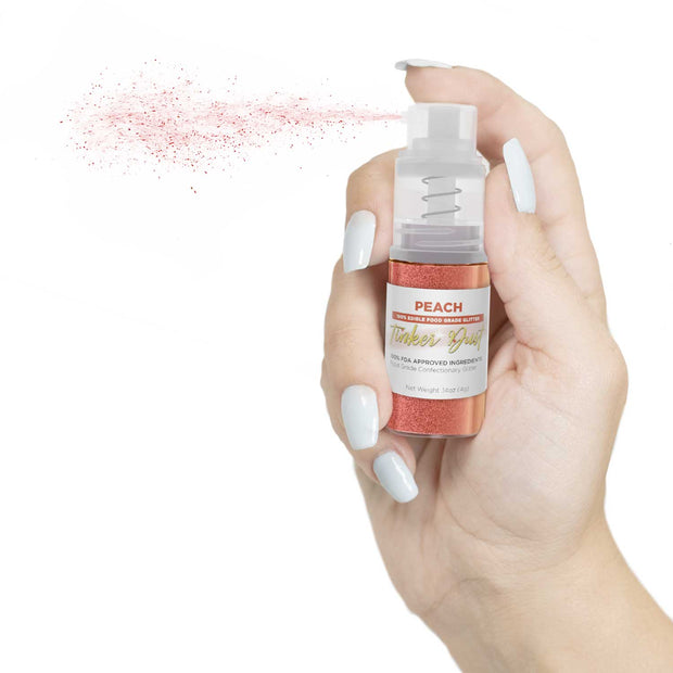 Peach Tinker Edible Glitter Spray 4g Pump | Tinker Dust®-Brew Glitter®