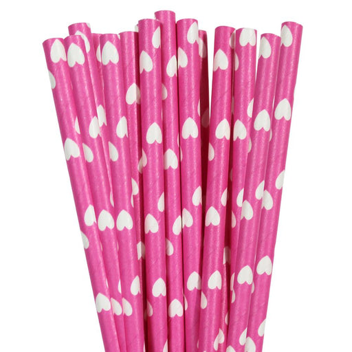 Pink and White Heart Polka Dot Stirring Straws-Brew Glitter®