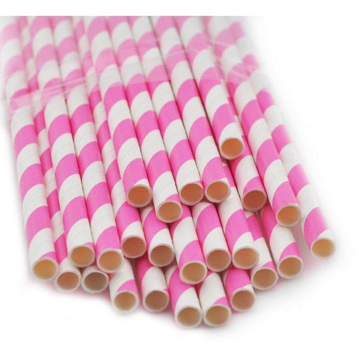 Pink Candy Cane Stripes Stirring Straws | Bulk Sizes-Brew Glitter®