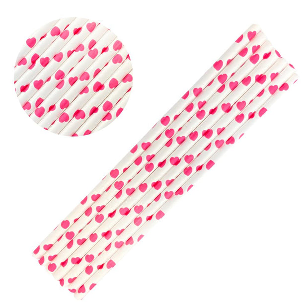 Pink Heart Polka Dot Stirring Straws-Brew Glitter®