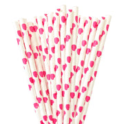 Pink Heart Polka Dot Stirring Straws | Bulk Sizes-Brew Glitter®