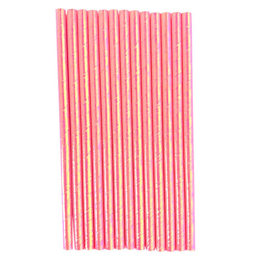 Pink Iridescent Stirring Straws | Bulk Sizes-Brew Glitter®