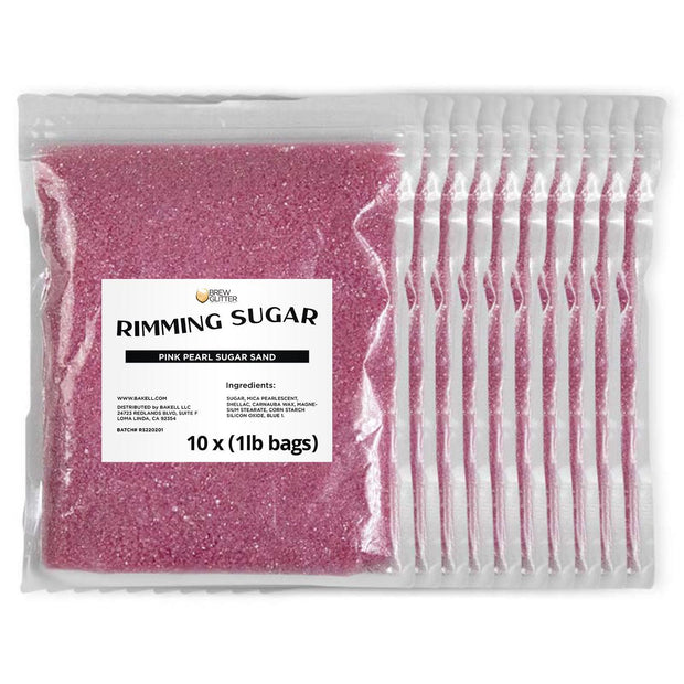 Pink Pearl Cocktail Rimming Sugar | Bulk Sizes-Brew Glitter®
