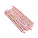 Pink Retro Floral Print Stirring Straws | Bulk Sizes-Brew Glitter®