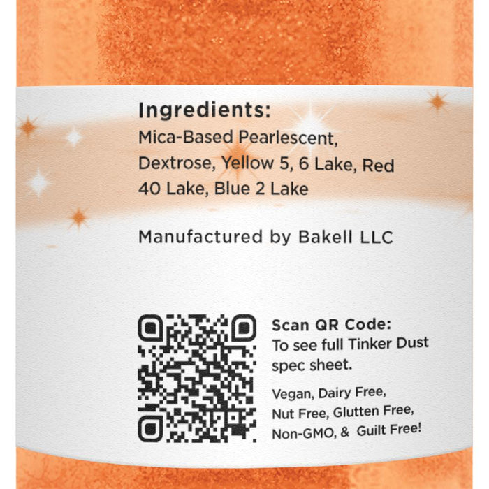 Pumpkin Orange Tinker Dust Food Grade Edible Glitter | Bulk Sizes-Brew Glitter®