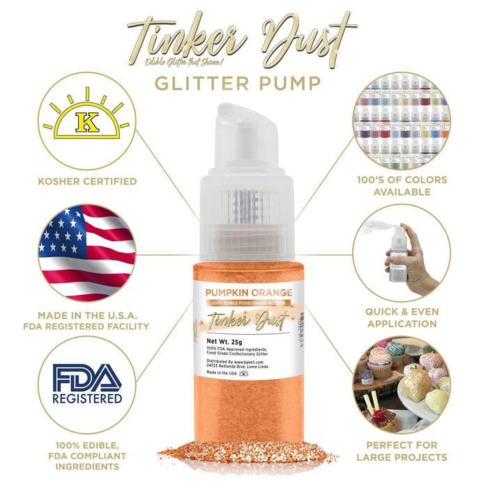 Pumpkin Orange Tinker Dust Spray Pump by the Case | Private Label-Brew Glitter®
