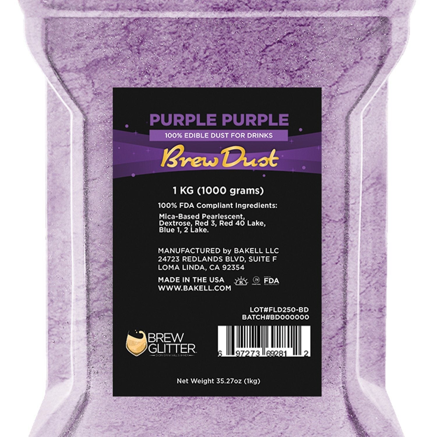 Purple Purple Edible Pearlized Brew Dust | Bulk Sizes-Brew Glitter®