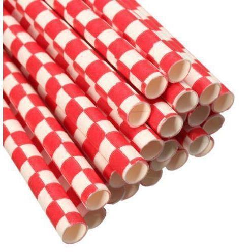 Red and White Checker Print Stirring Straws-Brew Glitter®