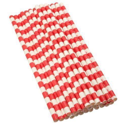 Red and White Stripes Stirring Straws | Bulk Sizes-Brew Glitter®