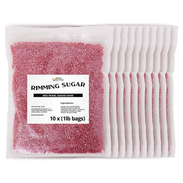 Red Pearl Cocktail Rimming Sugar | Bulk Sizes-Brew Glitter®