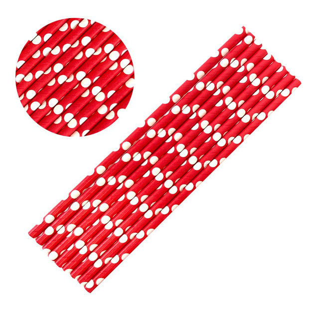 Red with White Polka Dot Stirring Straws-Brew Glitter®