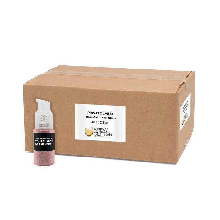 Rose Gold Brew Glitter Spray Pump by the Case | Private Label-Brew Glitter®