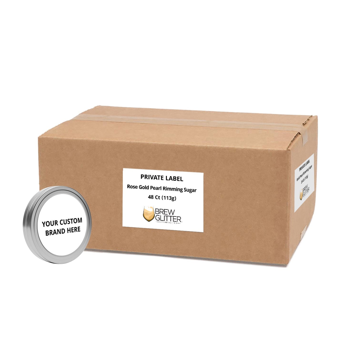 Rose Gold Pearl Cocktail Rimming Sugar | Private Label (48 units per/c ...