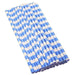 Royal Blue and White Stripe Stirring Straws | Bulk Sizes-Brew Glitter®