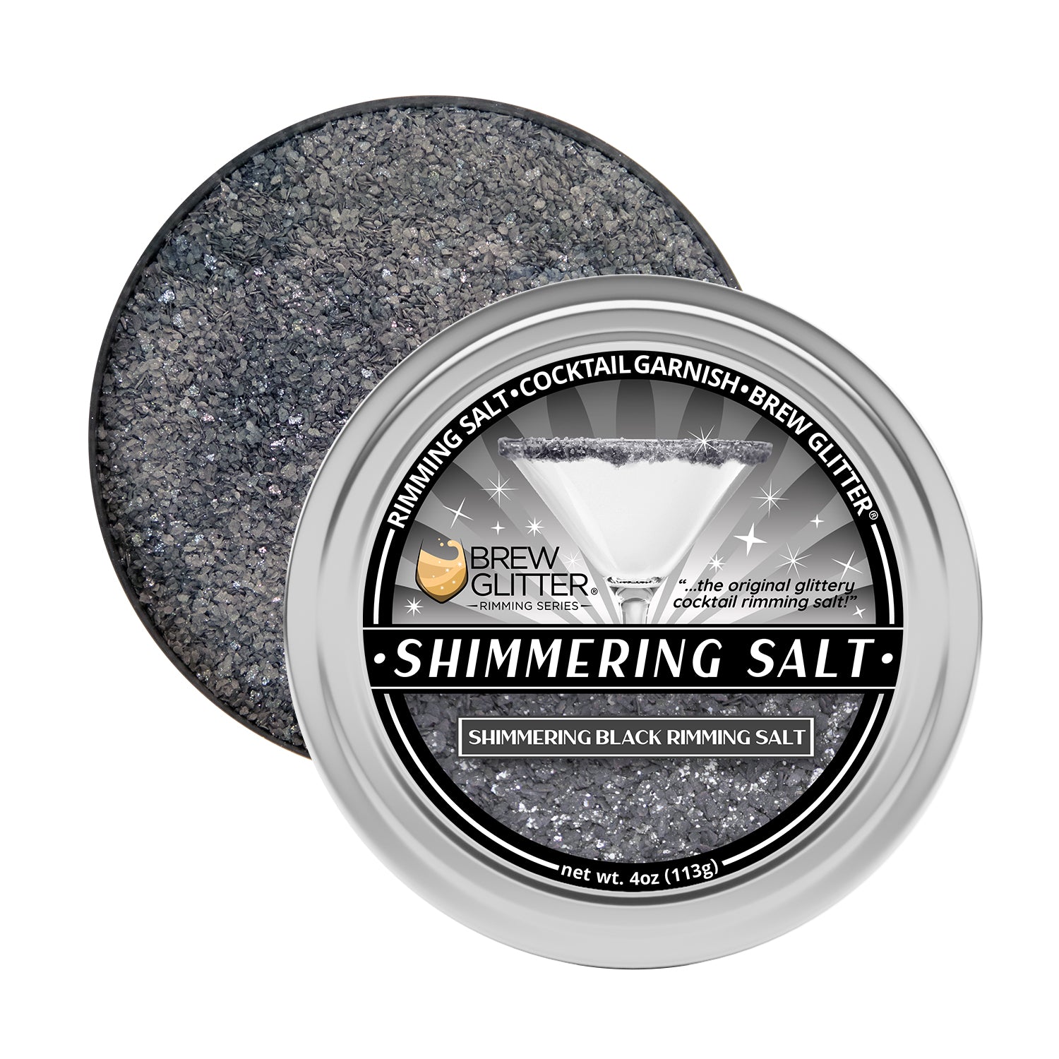 Shimmering Black Cocktail Rimming Salt-Brew Glitter®