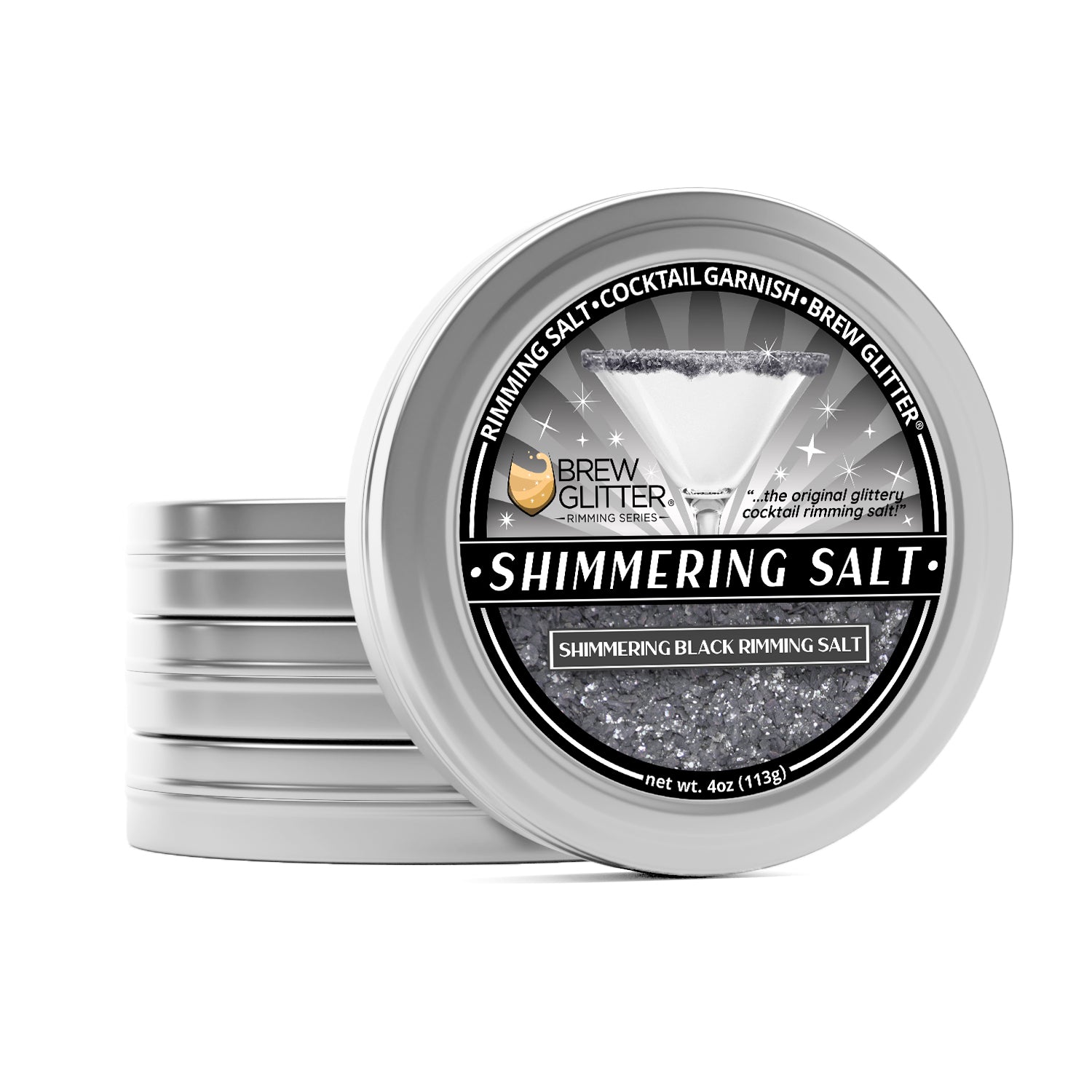 Shimmering Black Cocktail Rimming Salt-Brew Glitter®