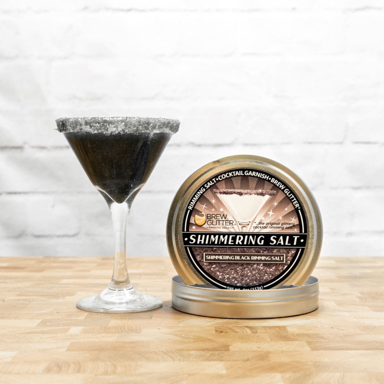 Shimmering Black Cocktail Rimming Salt-Brew Glitter®