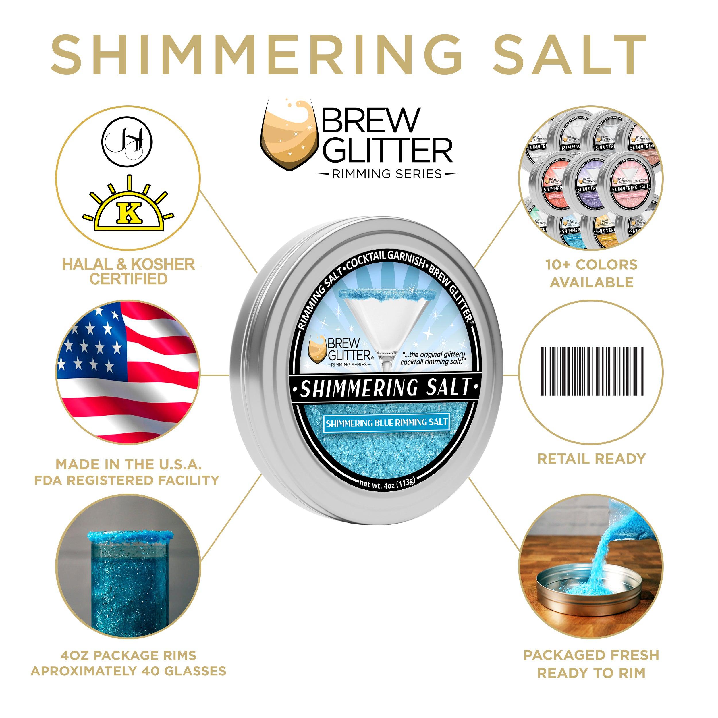 Shimmering Blue Cocktail Rimming Salt-Brew Glitter®