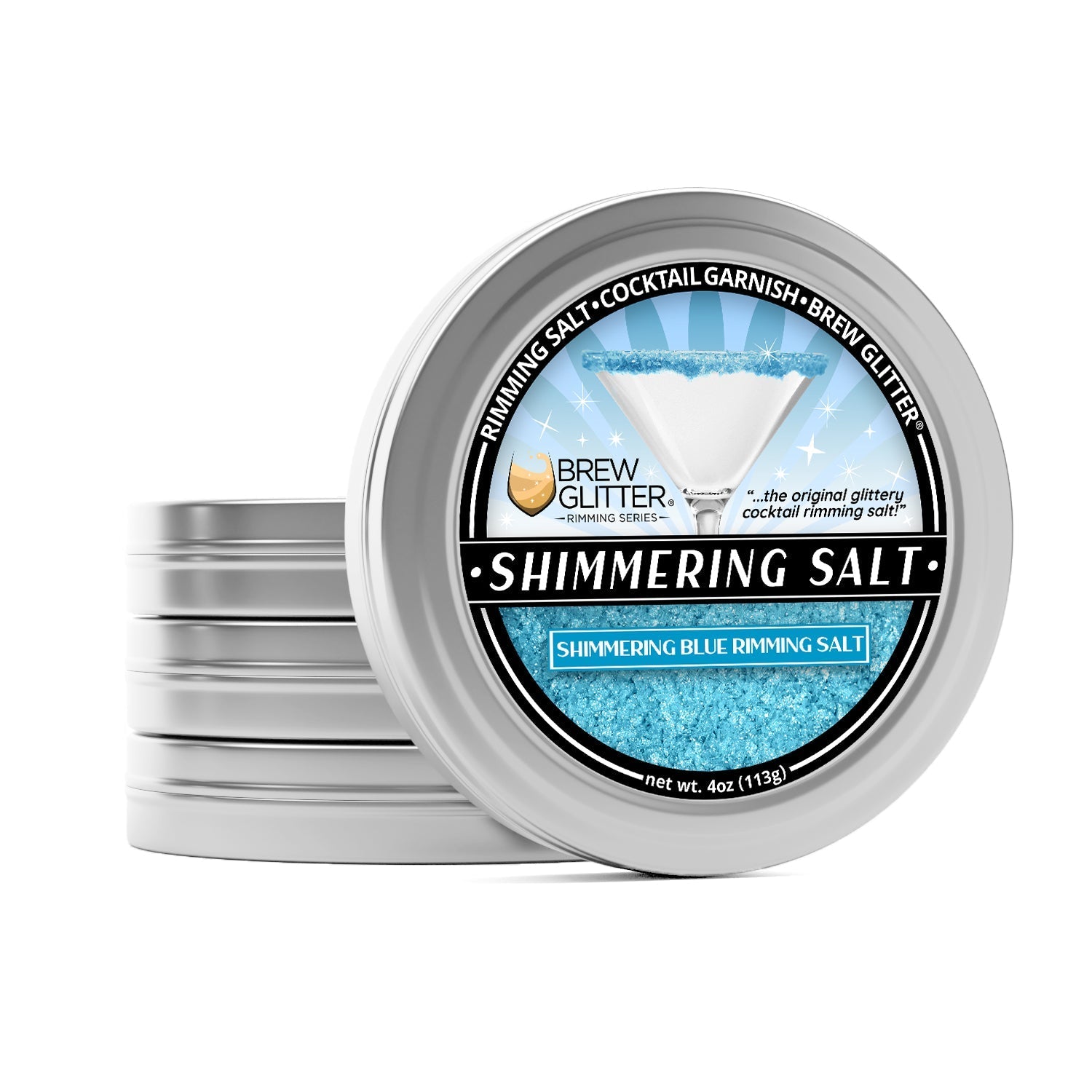 Shimmering Blue Cocktail Rimming Salt-Brew Glitter®