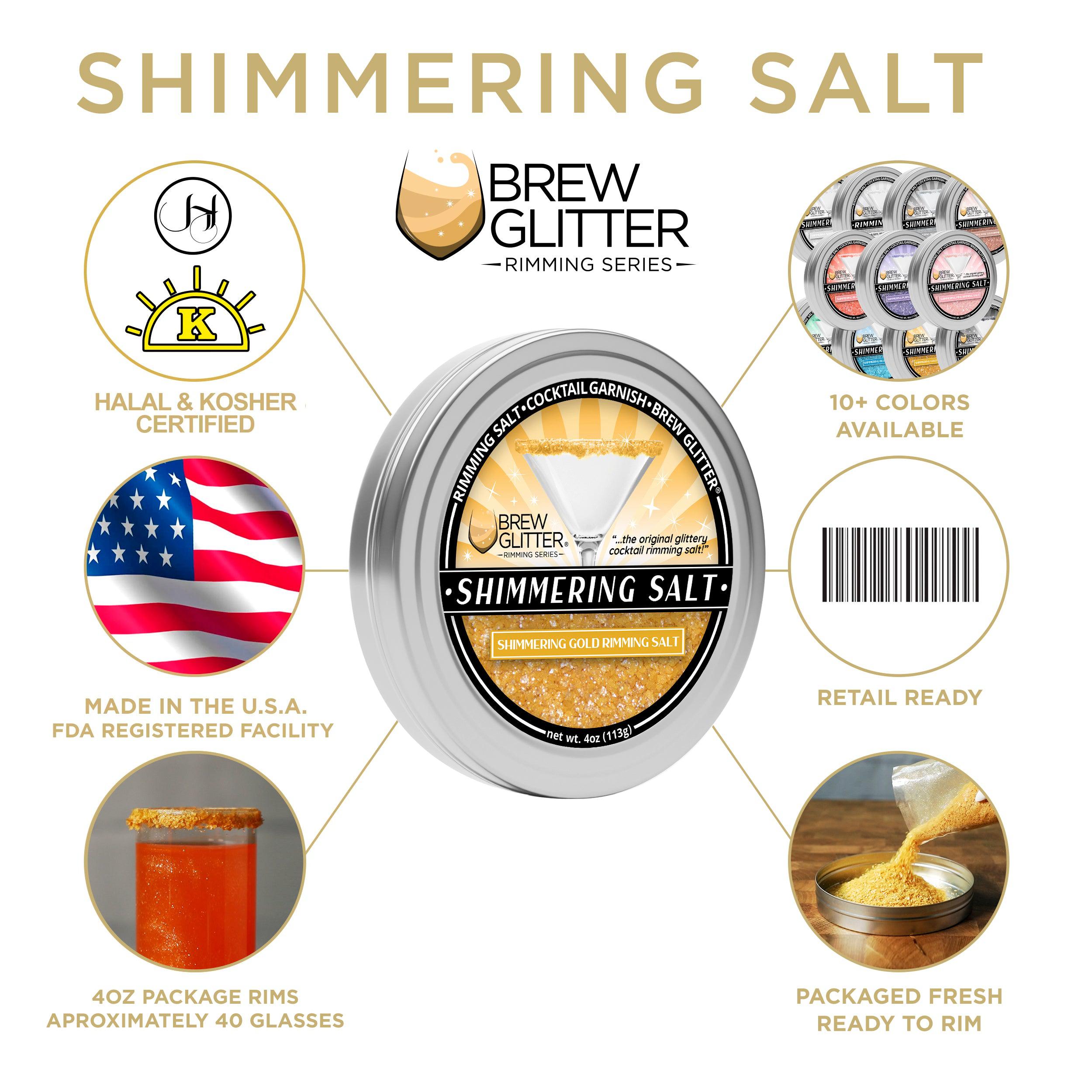 Shimmering Gold Cocktail Rimming Salt-Brew Glitter®