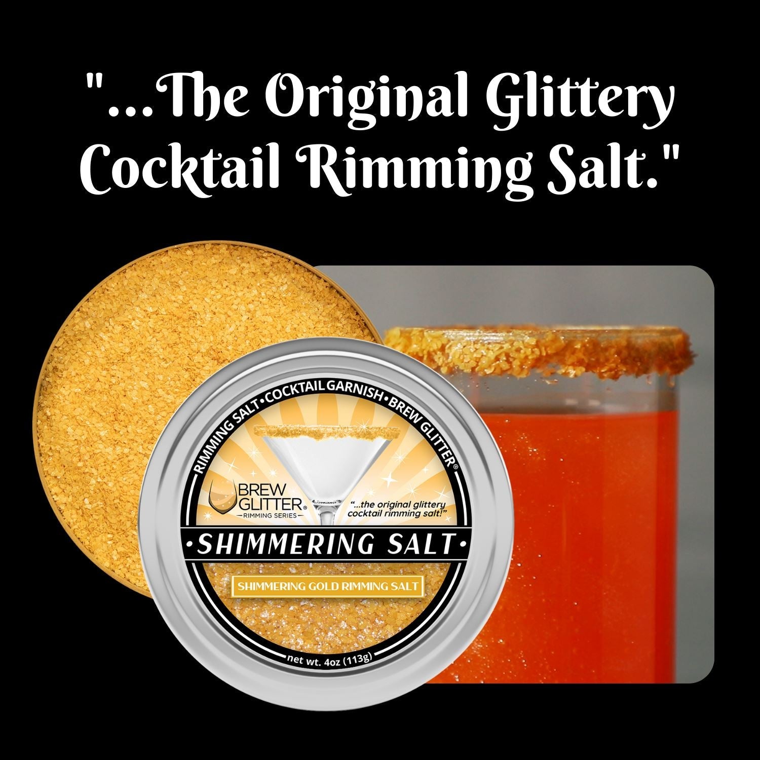 Shimmering Gold Cocktail Rimming Salt-Brew Glitter®