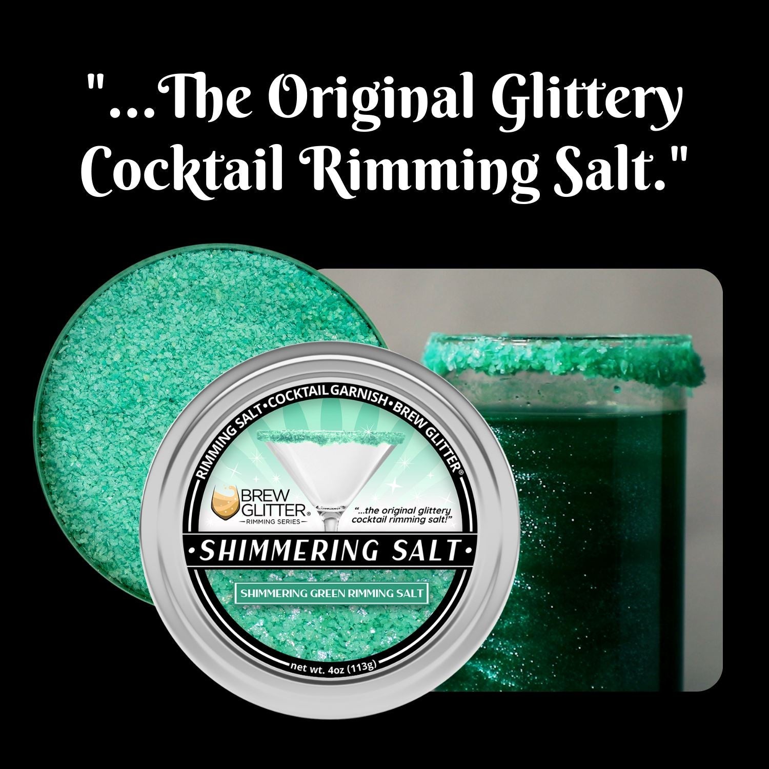 Shimmering Green Cocktail Rimming Salt-Brew Glitter®