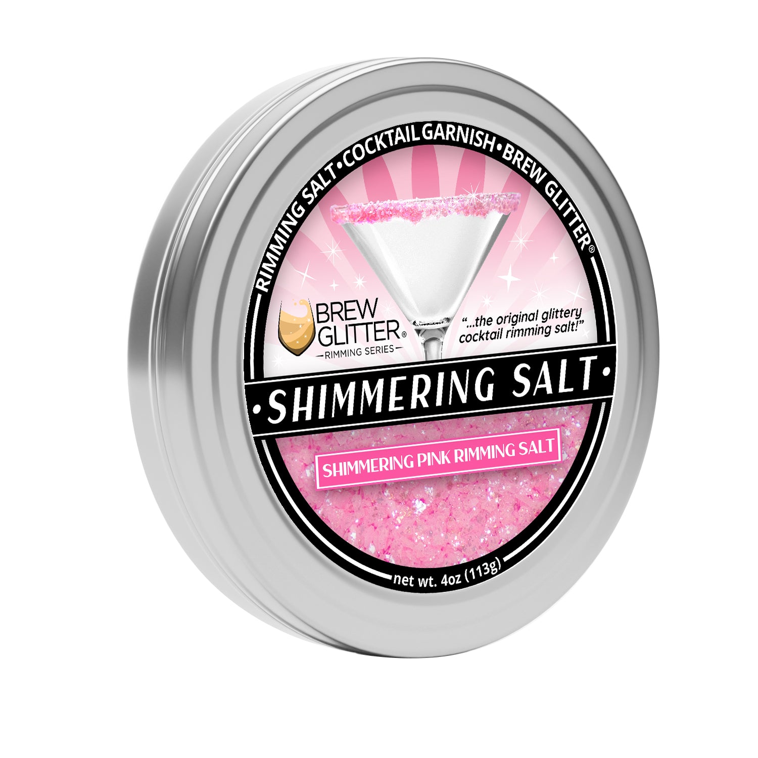 Shimmering Pink Cocktail Rimming Salt-Brew Glitter®