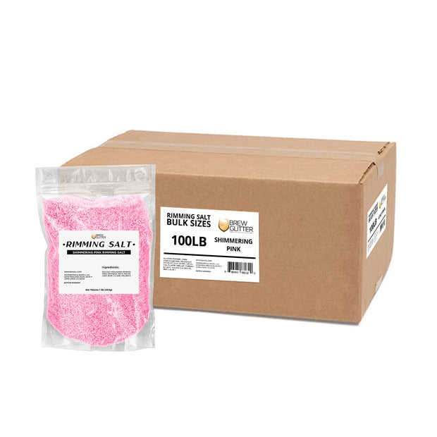 Shimmering Pink Rimming Salt| Bulk Sizes-Brew Glitter®