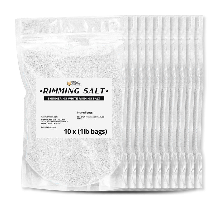 Shimmering White Rimming Salt | Bulk Sizes-Brew Glitter®