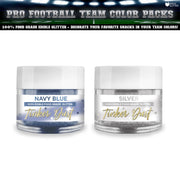 Silver & Blue Glitter Football Team Colors (2 PC Set)-Brew Glitter®