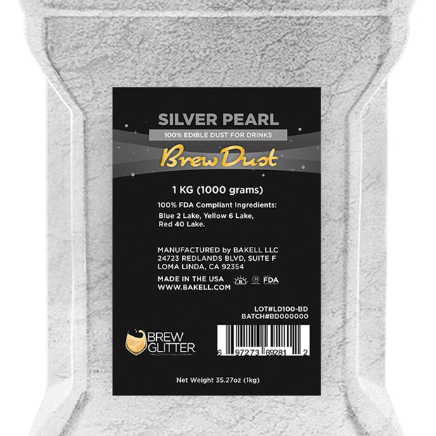 Silver Pearl Edible Pearlized Brew Dust | Bulk Sizes-Brew Glitter®