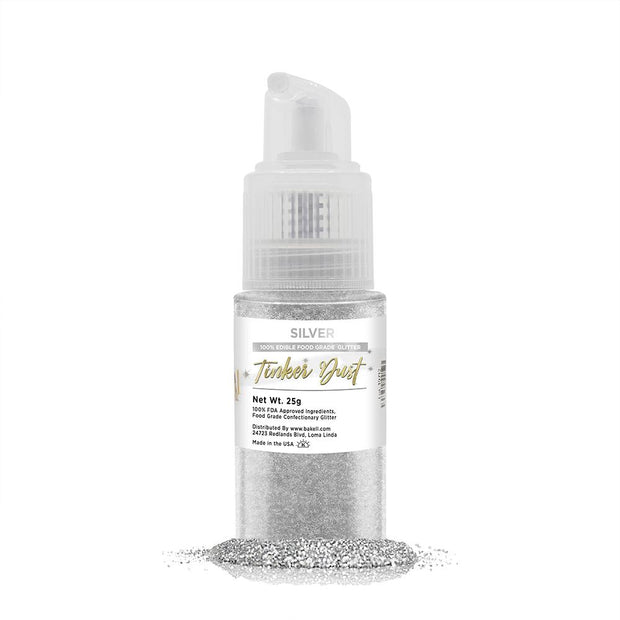 Silver Tinker Dust Edible Glitter Spray Pump-Brew Glitter®