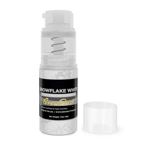 Snowflake White Edible Brew Dust | Mini Spray Pump-Brew Glitter®