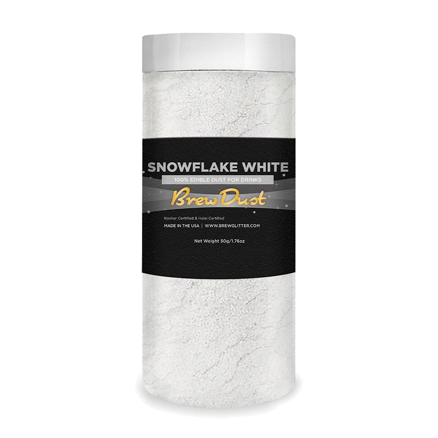 Snowflake White Edible Pearlized Brew Dust | Bulk Sizes-Brew Glitter®