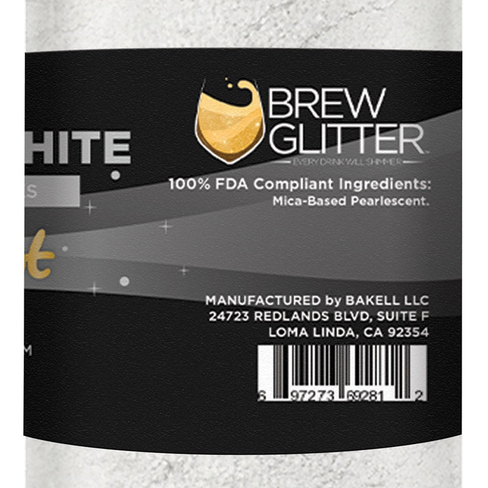 Snowflake White Edible Pearlized Brew Dust | Bulk Sizes-Brew Glitter®
