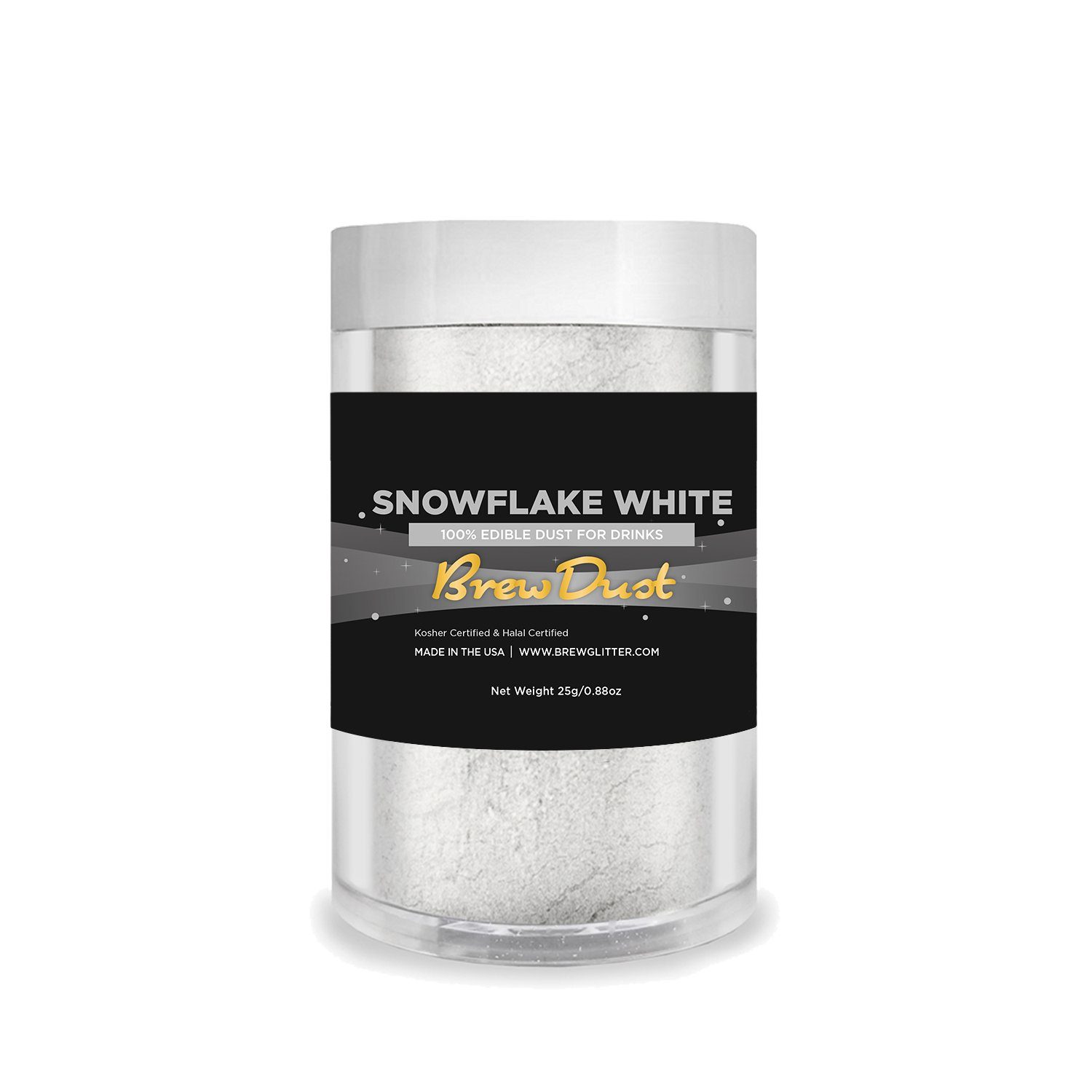 Snowflake White Edible Pearlized Brew Dust | Bulk Sizes-Brew Glitter®