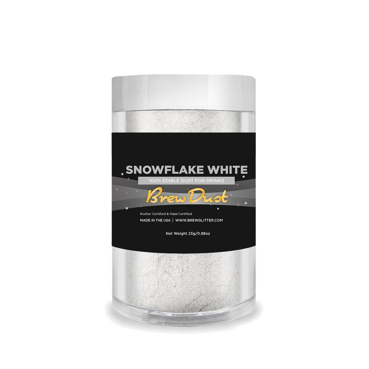 Snowflake White Brew Dust | 100% Edible & Kosher | Brewglitter.com ...