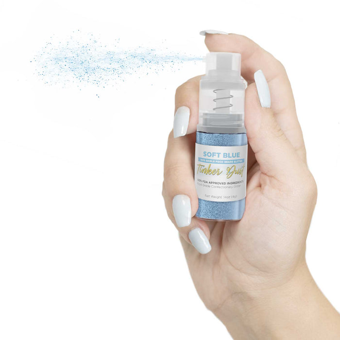 Soft Blue Edible Glitter Spray 4g Pump | Tinker Dust®-Brew Glitter®