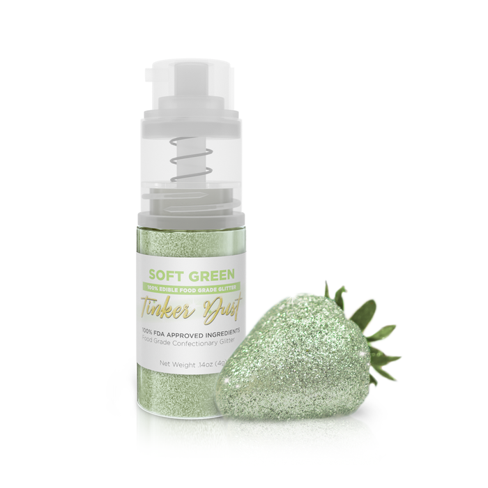 Soft Green Edible Glitter Spray 4g Pump | Tinker Dust®-Brew Glitter®