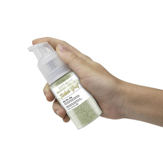 Soft Olive Green Tinker Dust Edible Glitter Spray Pump-Brew Glitter®