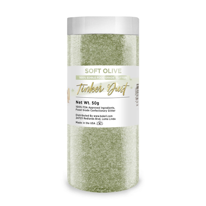 Soft Olive Green Tinker Dust Food Grade Edible Glitter | Bulk Sizes-Brew Glitter®