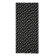 Solid Black with White Polka Dots Stirring Straws | Bulk Sizes-Brew Glitter®