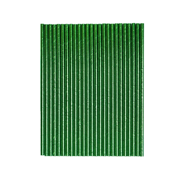 Solid Green Metallic Stirring Straws | Bulk Sizes-Brew Glitter®