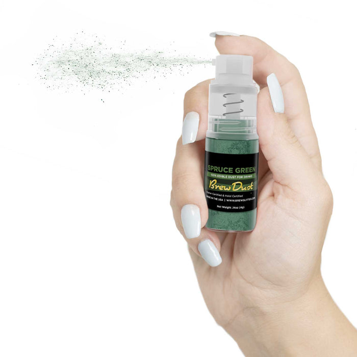 Spruce Green Brew Dust by the Case | 4g Spray Pump-Brew Glitter®
