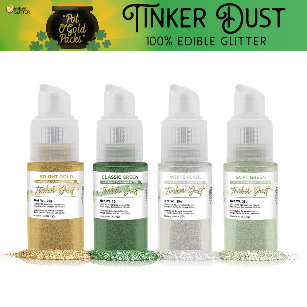 Classic Green Edible Glitter Spray 25g Pump | Tinker Dust | Bakell
