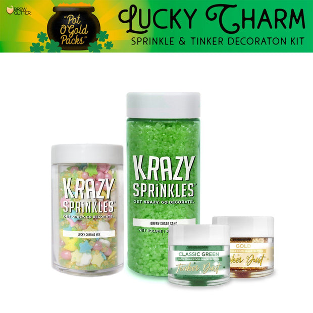 St. Patty's Day Pot O' Gold Lucky Charm Sprinkle & Tinker Dust Collection Gift Set (4 PC SET)-Brew Glitter®