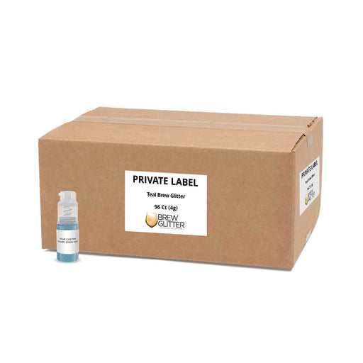 Teal Brew Glitter Mini Spray Pump by the Case | Private Label-Brew Glitter®