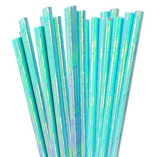 Teal Iridescent Stirring Straws | Bulk Sizes-Brew Glitter®
